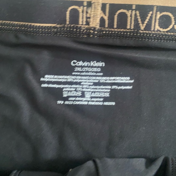 Lot of 3 Calvin Klein Underwear 2XL Boxer Breifs 2 Black One Blue singles XXL - Picture 4 of 6